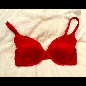 Victoria Secret Lined Perfect Coverage Bra with sparkling gems detail